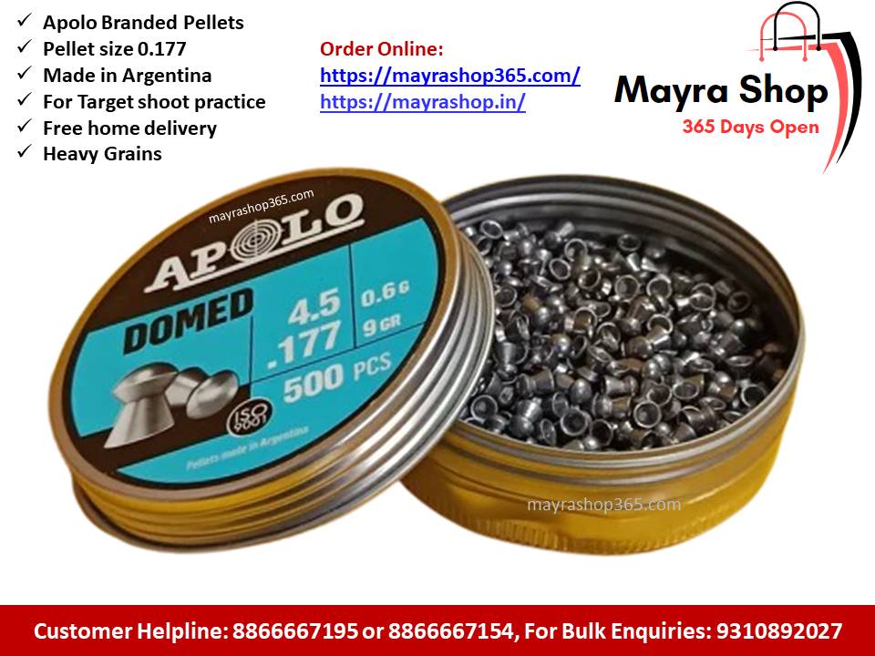 Apolo Domed pellets 0.177 cal 4.5mm | For Air Gun | For Air Riffle |