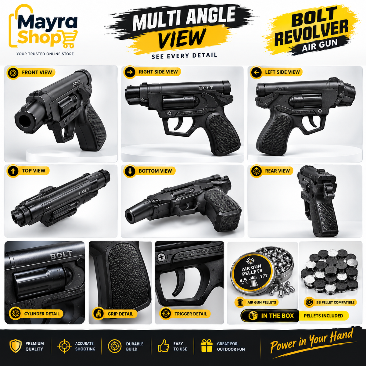 BOLT Revolver Air Gun Mayra Shop 365air gun mayrashop365