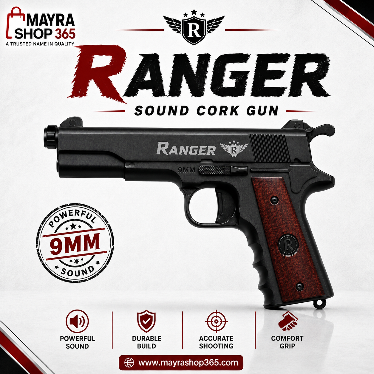 Ranger Sound Gun – Ranger Pistol Toy Gun with Sound Caps - Gen Z Toy Gun Mayra Shop 365air gun mayrashop365