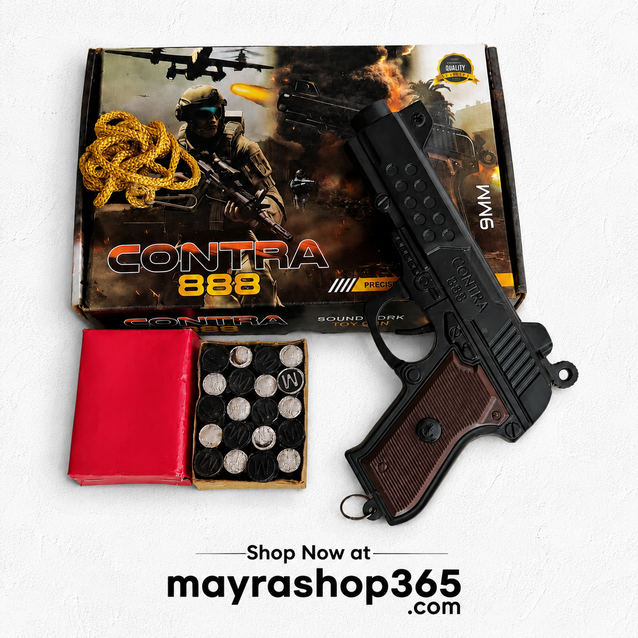 Contra 888 Premium Sound Gun Toy available at MayraShop365