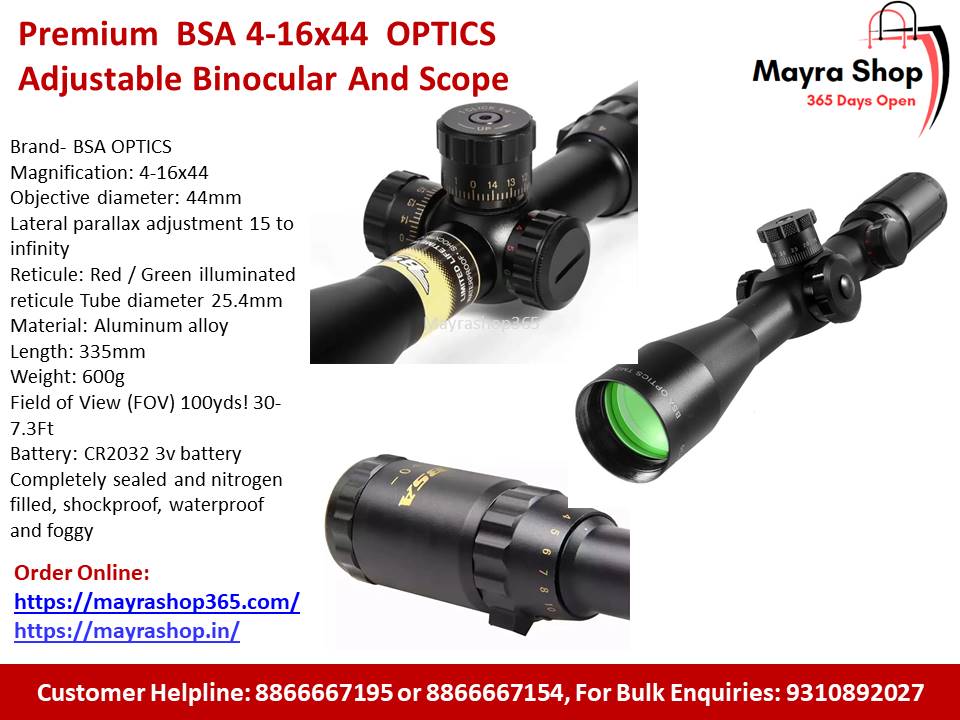 scope (BSA 4-16x44 OPTICS Adjustable Binocular And Scope) - Mayra Shop 365SCOPE MAYRASHOP