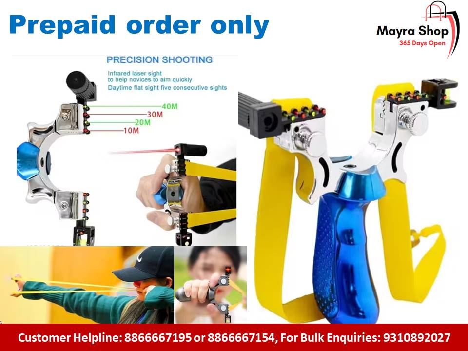 SLINHSOT CATAPULT FOR HIKING CAMPING FISHING HUNTING RECREATIONAL GAME TOY (MULTICOLOR) Mayra Shop 365air gun mayrashop365