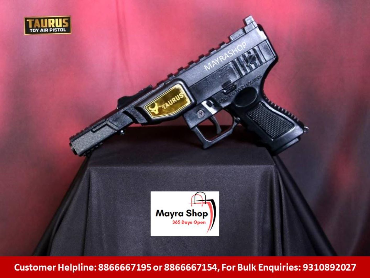 Taurus Air Gun | Sound Air Gun | Cork Pistol | 2 in 1 gun - Mayra Shop 365