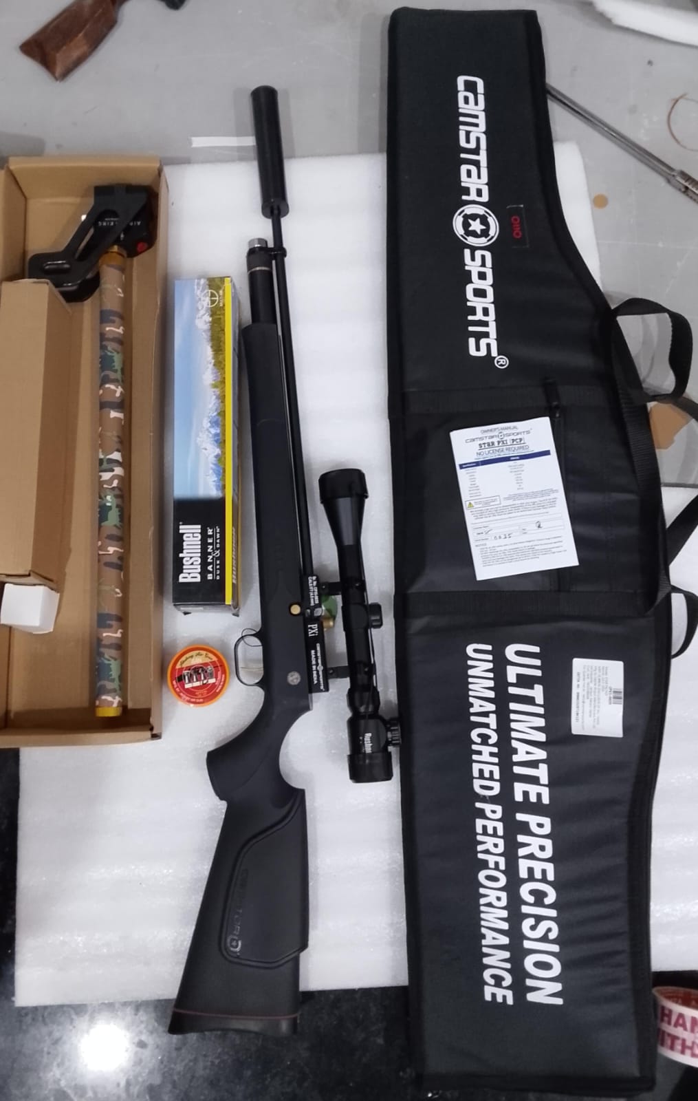 CAMSTAR PXI PCP Air Rifle Combo with pump and scope