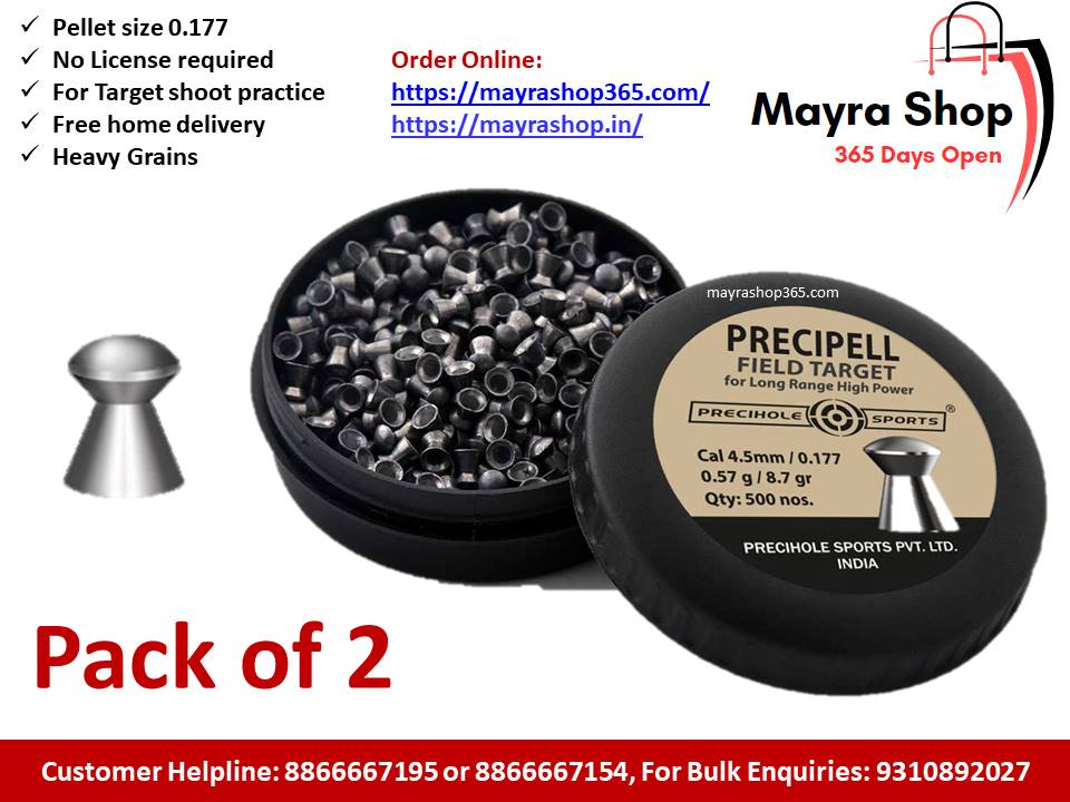 Precipell Pellets Round Head Cal .177 | pack of 2 | - Mayra Shop 365