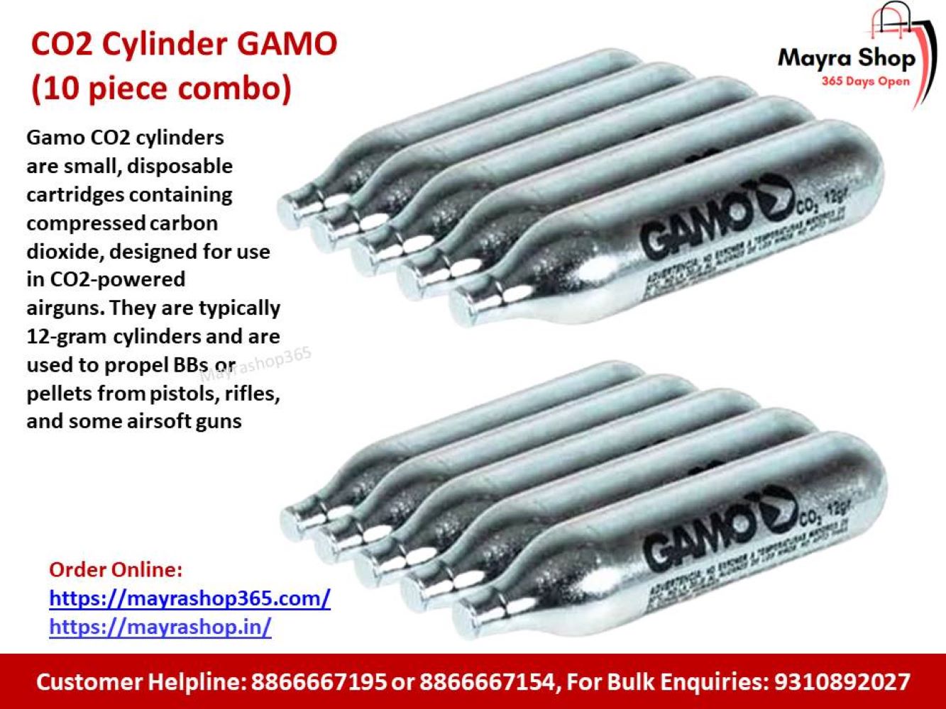 CO2 CYLINDER GAMO Precihole Sports