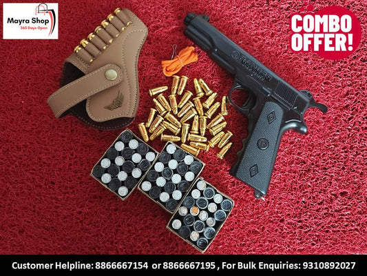 New Ranger Sound Gun combo - Black color with five power cork box and premium cover with dummy bullets Mayra Shop®air gun mayrashop365