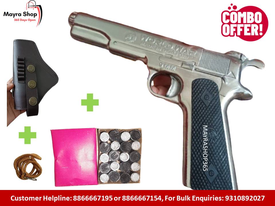 Sound Guns | Metal World War 9mm (Silver) Combo - Mayra Shop 365