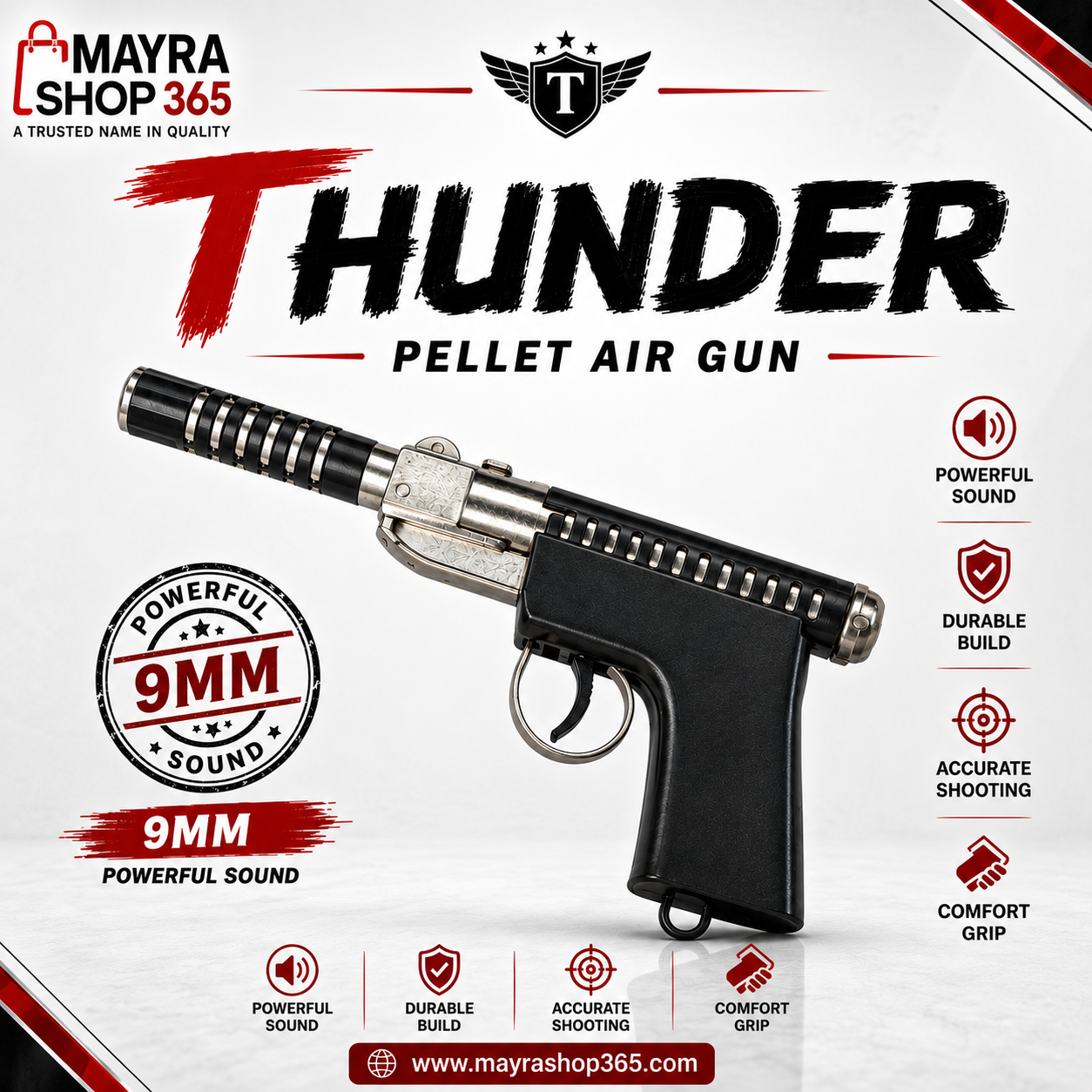 New Thunder Pellet Air Gun | Powerful Pellet Gun for Target Practice | No License Required Mayra Shop 365air gun mayrashop365