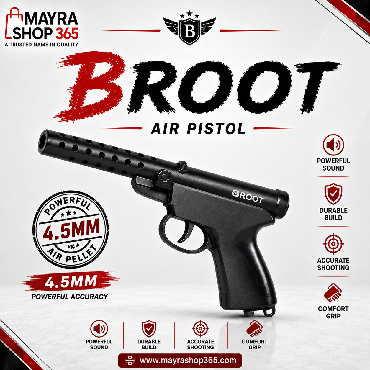 New Broot Pellet Air Gun | Powerful Pellet Gun for Target Practice | No License Required Mayra Shop 365air gun mayrashop365