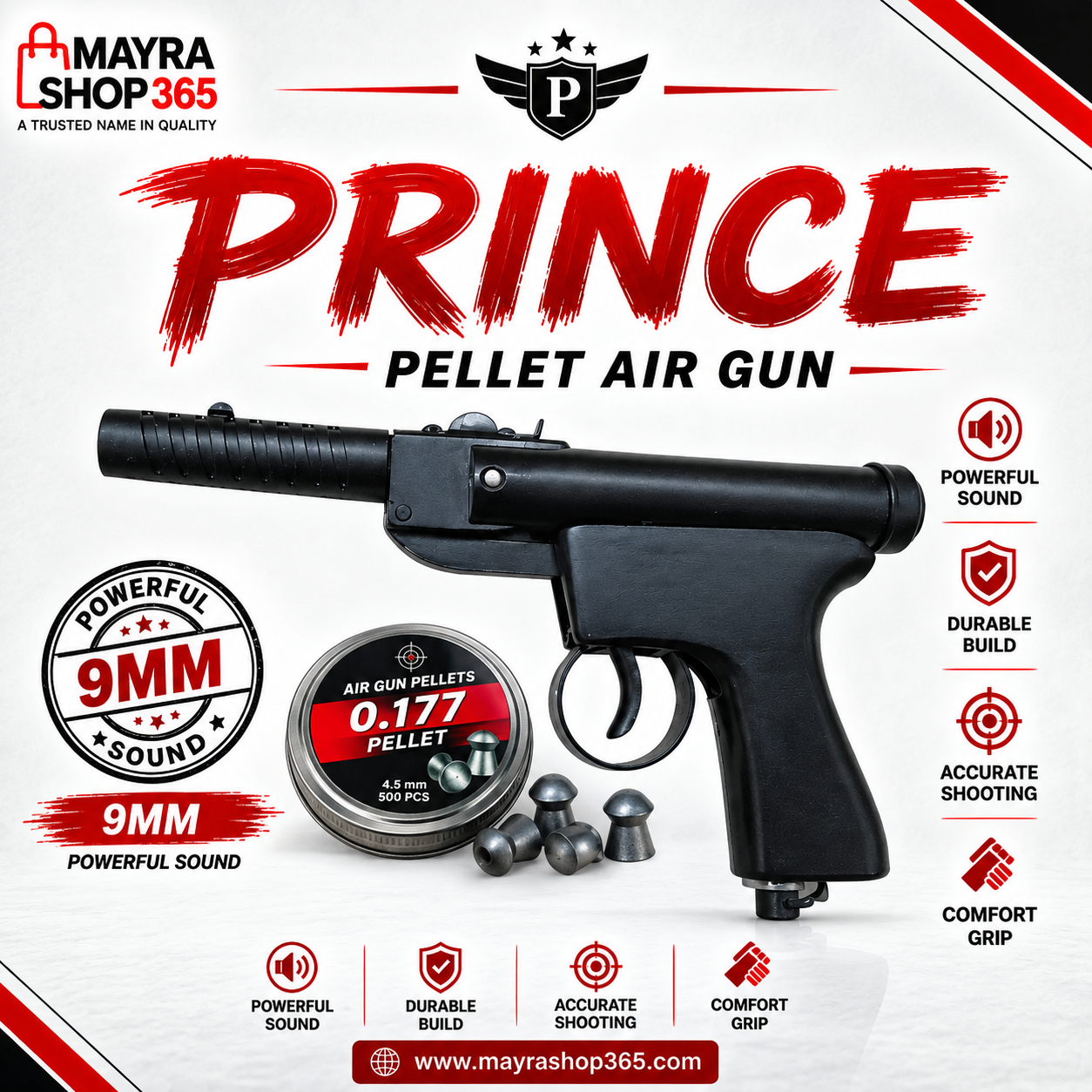 Prince Metal Air Pistol for Precision Shooting Practice | Gen Z Toy Gun Mayra Shop 365air gun mayrashop365