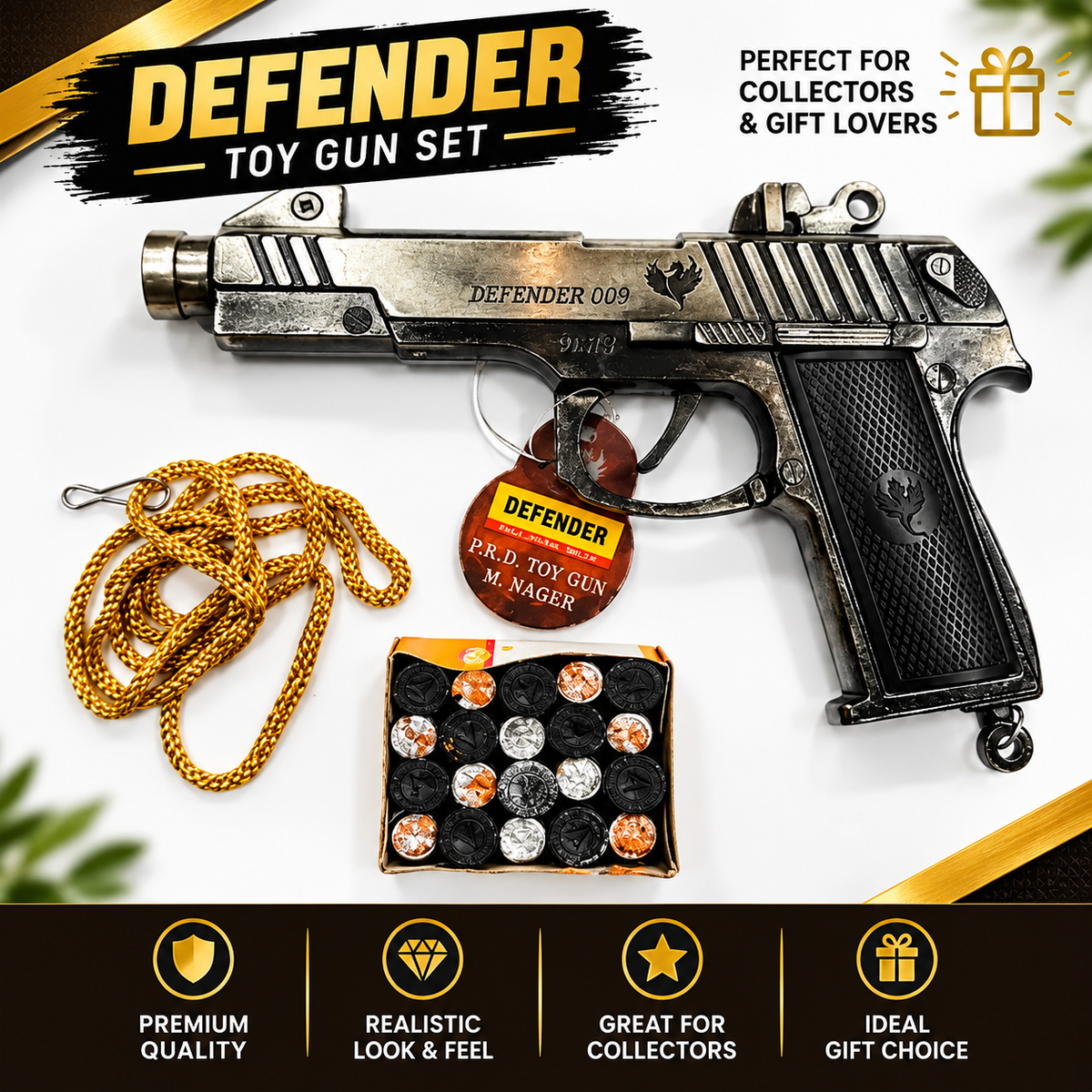 New Defender Sound Gun 009 Set with Cap Rounds & Accessories | Mayra Shop Mayra Shop®air gun mayrashop365