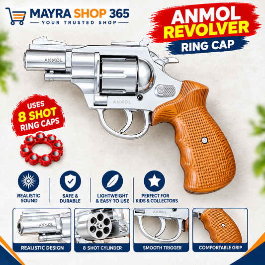 ANMOL Revolver| Metal Sound Fire Toy Gun for Kids & Collectors Mayra Shop 365air gun mayrashop365