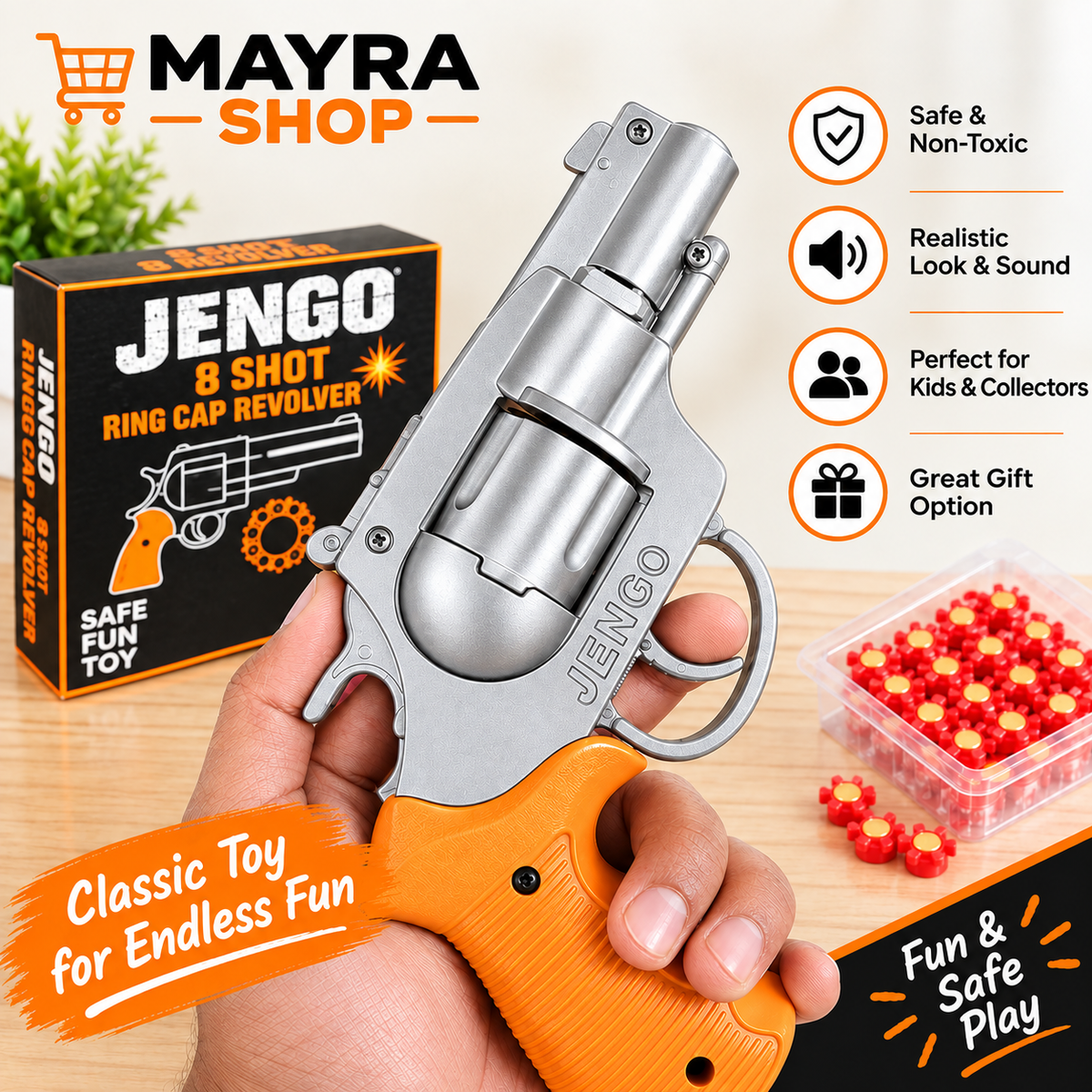 EAGLE JENGO METAL REVOLVER Silver