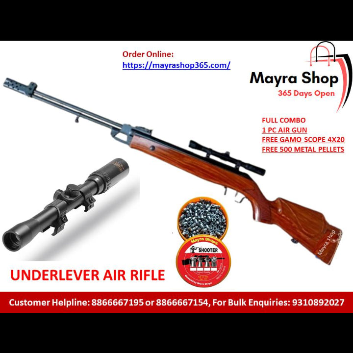 "Underlever Air Rifle by Mayra Shop 365 - FREE GAMO Scope & 500 Metal Pellets" Mayra Shop 365air gun mayrashop365