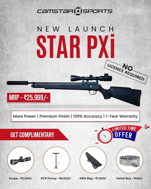 CAMSTAR PXI PCP Air Rifle Combo with pump and scope