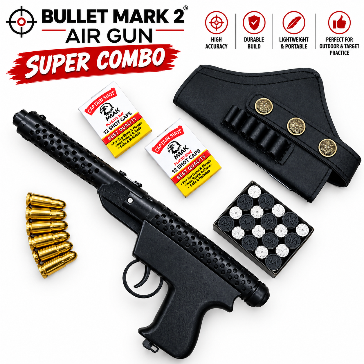 Bullet Mark 2 Air Gun Super Combo with protective case and accessories