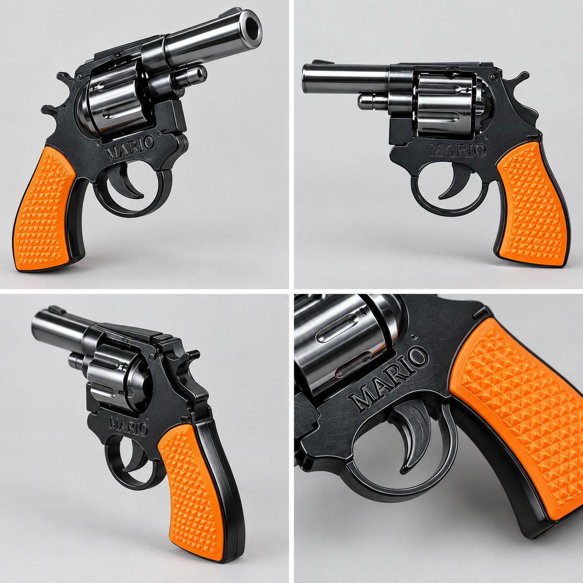 Side view of Eagle Mario metal ring cap toy gun