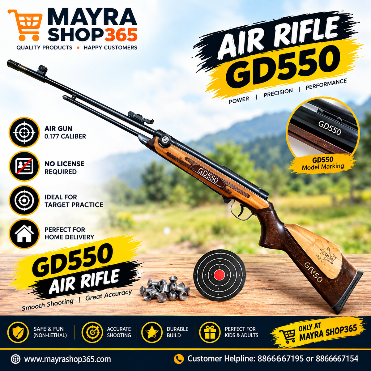 GD550 Air Rifle front view