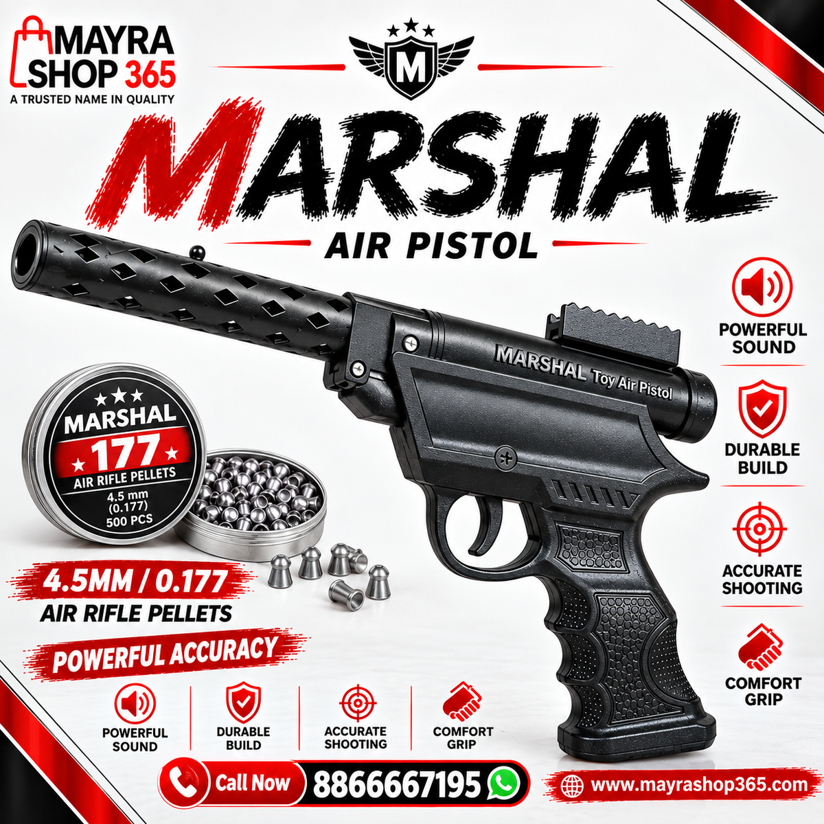 Marshal Air Gun for Target Shooting Practice at Home Mayra Shop 365air gun mayrashop365