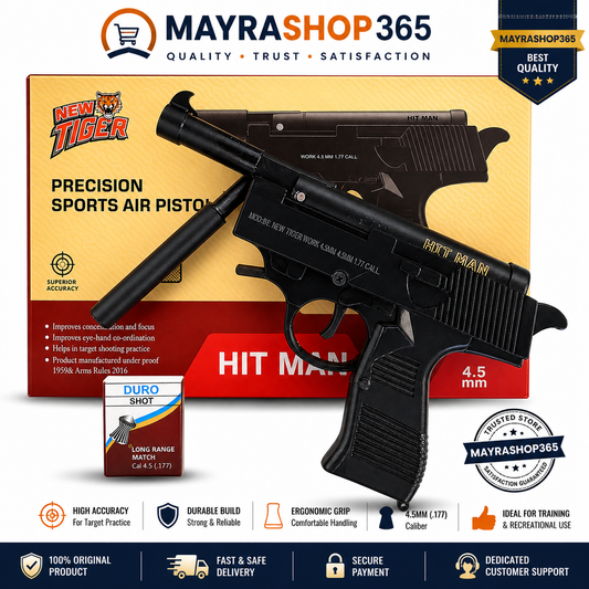 New Tiger Hitman 4.5mm precision sports air pistol with pellets and silencer for target practice