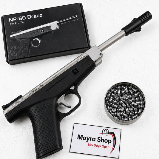 NP-60 Draco Metal Pellets Air Pistol with Tactical Design and Metal Pellets