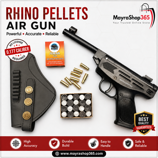 Rhino pellets air gun .177 caliber with holster and pellet combo