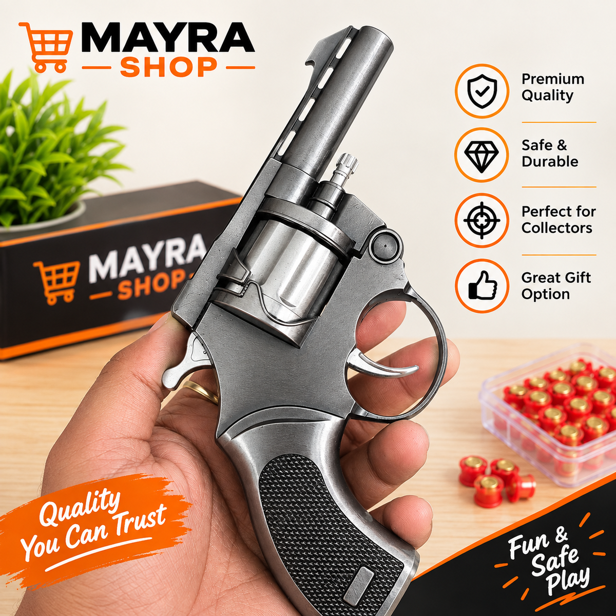 Ring Cap Gun Toy – Classic Sound Cap Gun with Revolver-Style Design Mayra Shop 365air gun mayrashop365