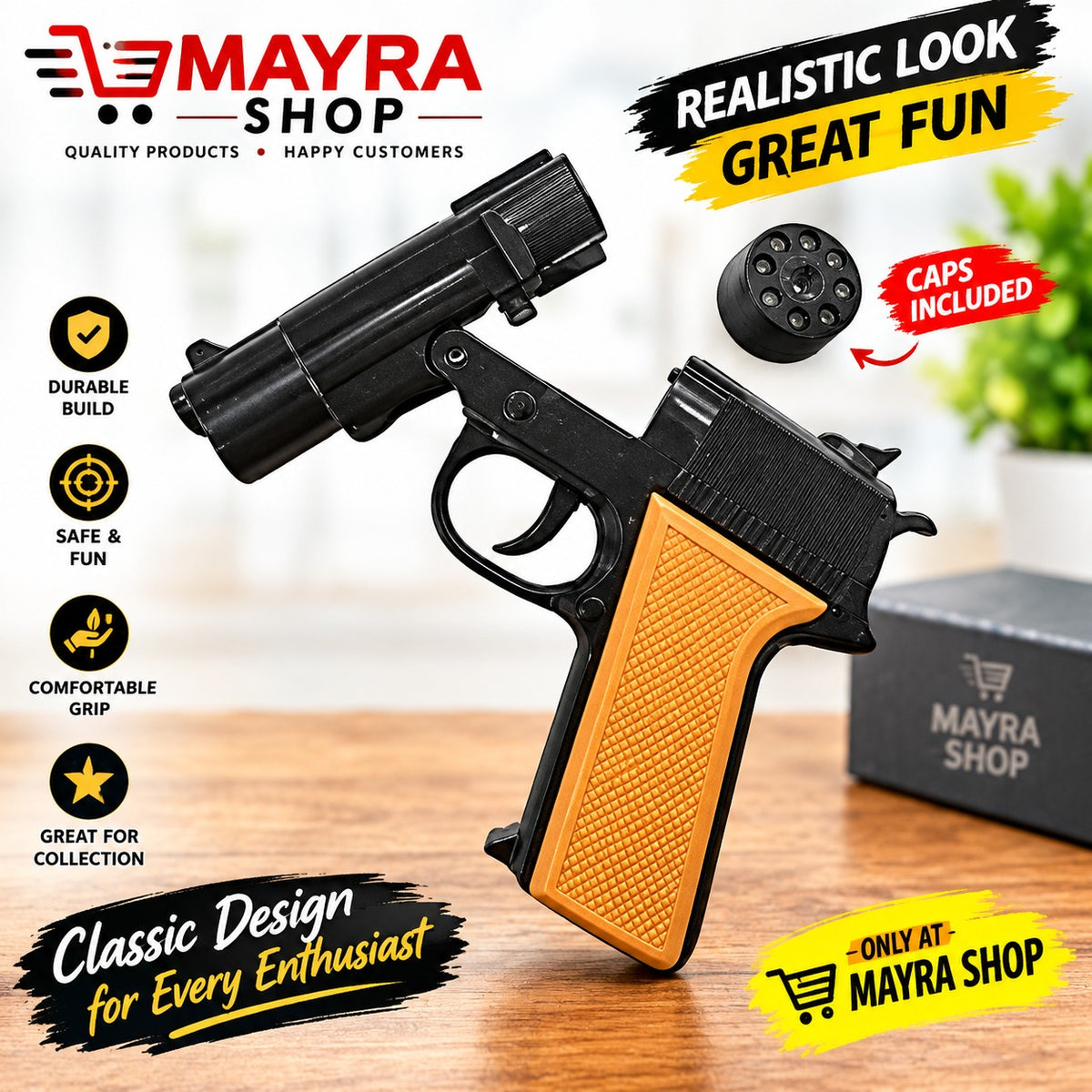 ZIPPY classic cap gun toy front view